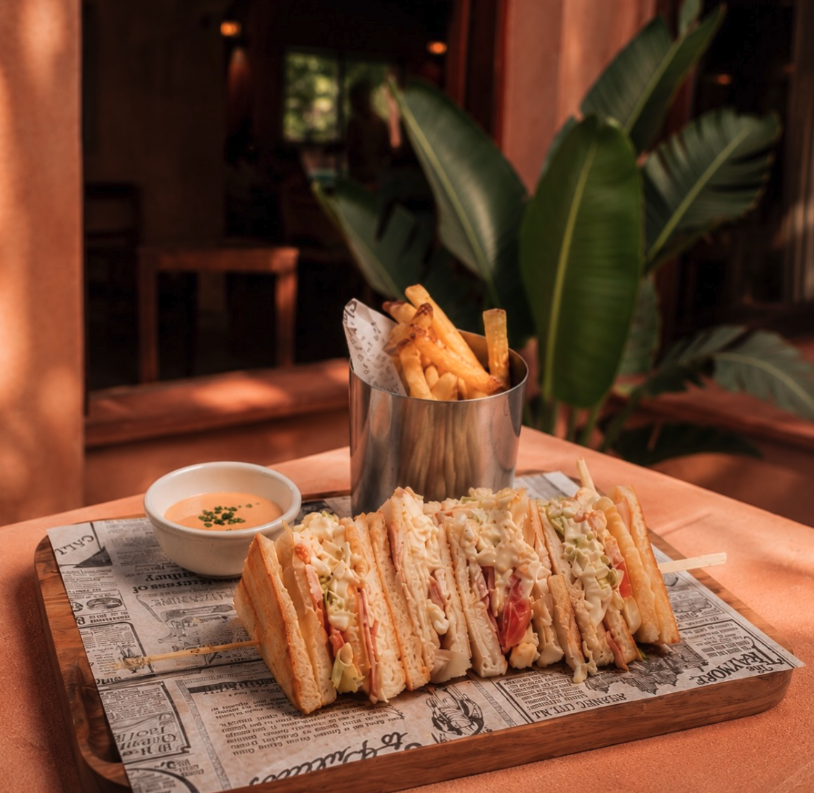 Club sandwich served at Casa Club at Ibiza Golf Club, Roca Llisa.