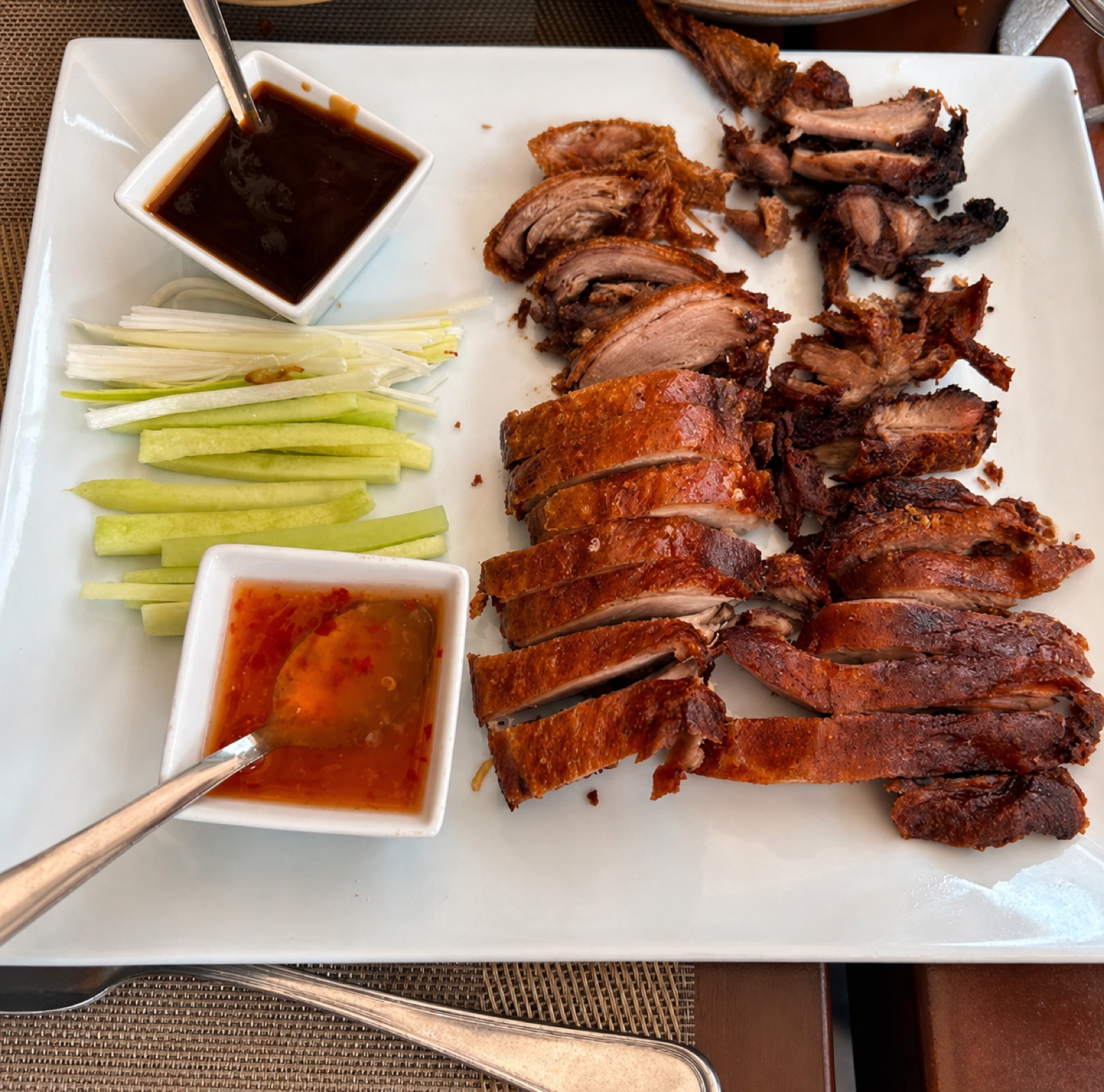 Peking duck served at Asian Road in Santa Eularia, Ibiza.