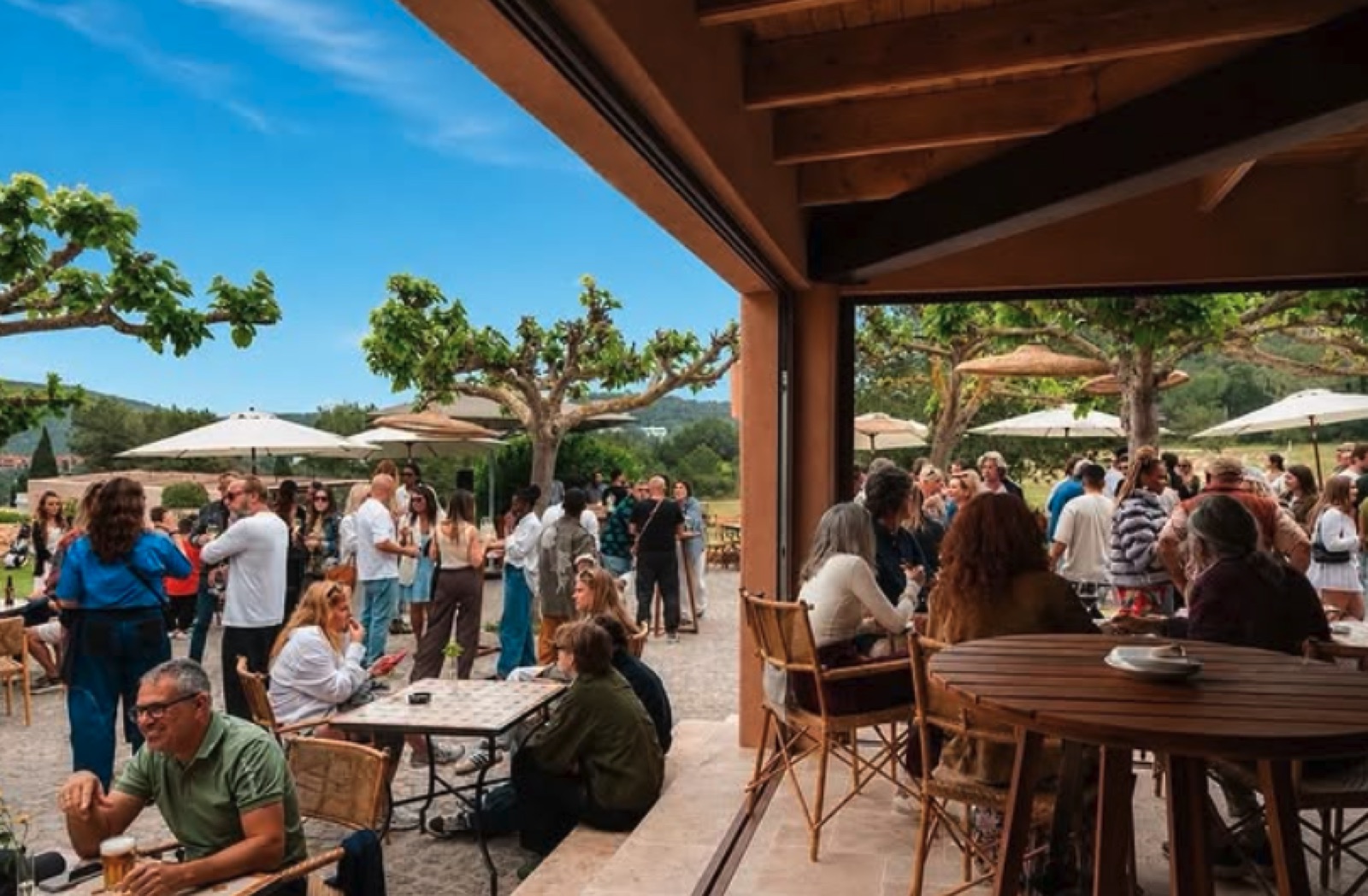 Casa Club terrace at Ibiza Golf Club in Roca Llisa, Ibiza.